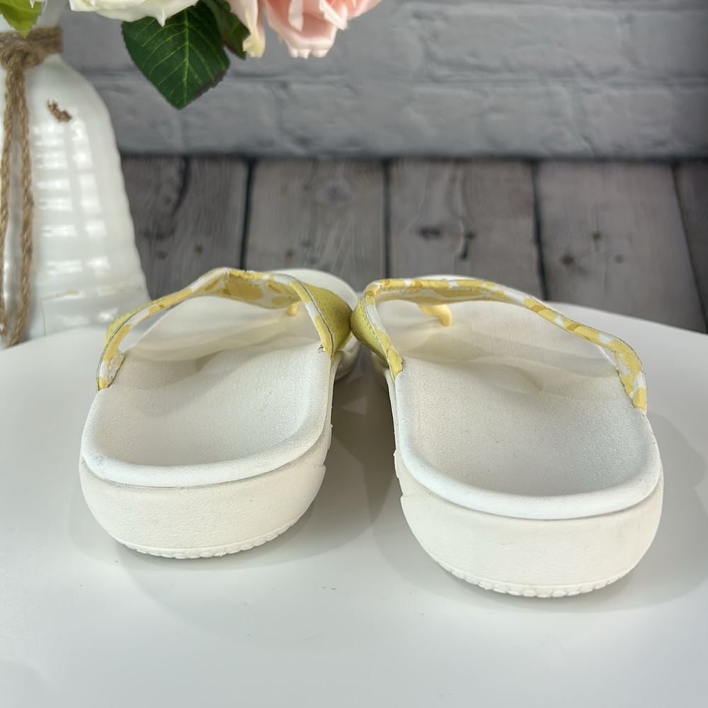 🪷 SPENCO YUMI BOKEH Support Sundress (Yellow) Thong Slip On Flip Flop Sandals - Picture 4 of 17